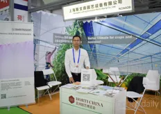Yunpeng Fang with Svensson. With their Shainghai office they help growers bettering their climate and energy savings with screen solutions.