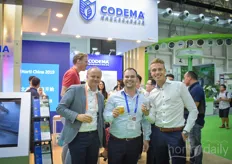 Codema hosted drinks for the end of a successful first day of the show and Arno van Deursen (Van der Valk Horti Systems) and Dave Debets (Debets Schalke) joined Jelmer Huizing with Codema.