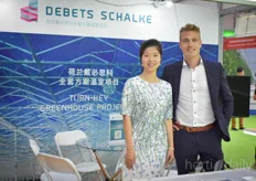 Rachel Zhou, Chinese representative with Debets Schalke and Dave Debets, general manager with the greenhouse building company. 