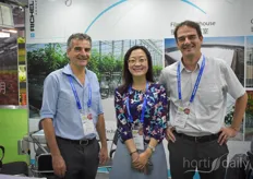 Herve Savoure, Yue Li & Raphael Seydoux with Richel Greenhouses. Raphael Seydoux joined the company and will focus on the Chinese market. 