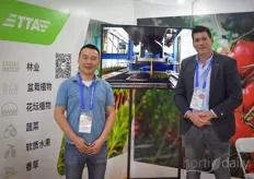 Liu Bin & Peter Rietveld with TTA Solutions. Their product is popular amongst the high-tech growers from both horticulture as floriculture.