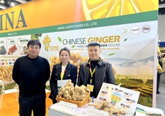 The team of Anqiu Jinzhi Food. Ginger is the company’s major product. / 安丘金芝食品有限公司团队。生姜是该公司的主要产品。