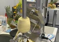 Astra's latest updated industrial pineapple corer-peeler FAP-3000. / Astra 最新升级的工业凤梨去芯去皮机 FAP-3000。