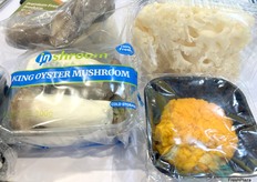 Sichuan Freshland Imp. & Exp. Co., Ltd. exports a variety of mushroom products, including King Oyster mushrooms, Maitake mushrooms, Shiitake mushrooms, Enoki, fresh cauliflower fungi, and Golden Ear mushrooms. / Sichuan Freshland Imp. & Exp. Co., Ltd. 出口各种蘑菇产品，包括杏鲍菇、舞茸、香菇、金针菇等。
