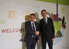 Macfrut President Renzo Piraccini and Vnu Exhibition Director Ton Otten // 意大利果蔬展会总监Renzo Piraccini和万耀企龙 展会总监Ton Otten