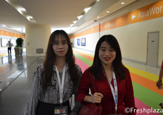 Tina Sun from Fresh-Key. Specialised in keeping the fruit products fresh with customised dataloggers.来自鲜联的Tina Sun，该公司专门使用定制数据记录仪以保持产品新鲜。