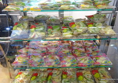 展出的新鲜的被切割的水果