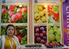 Ms. Vivian from Shaanxi Shengfeng Imp&Exp Trading Co.,Ltd. Focused on apple export. // 来自陕西盛丰进出口贸易有限公司的Vivian女士，该公司专注于苹果的生产和出口。
