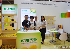 Zhou Xiaoqin from Sichuan NingDian Agriculture Co., Ltd. Main product is lemons. // 来自四川省柠点农业有限公司的总经理助理/区域经理周小琴，主要产品是柠檬。
