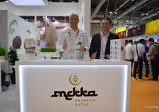 Mario Ebel and Michel Da Silva at Mekka Dates, one of the biggest sellers of Saudi dates in Europe.